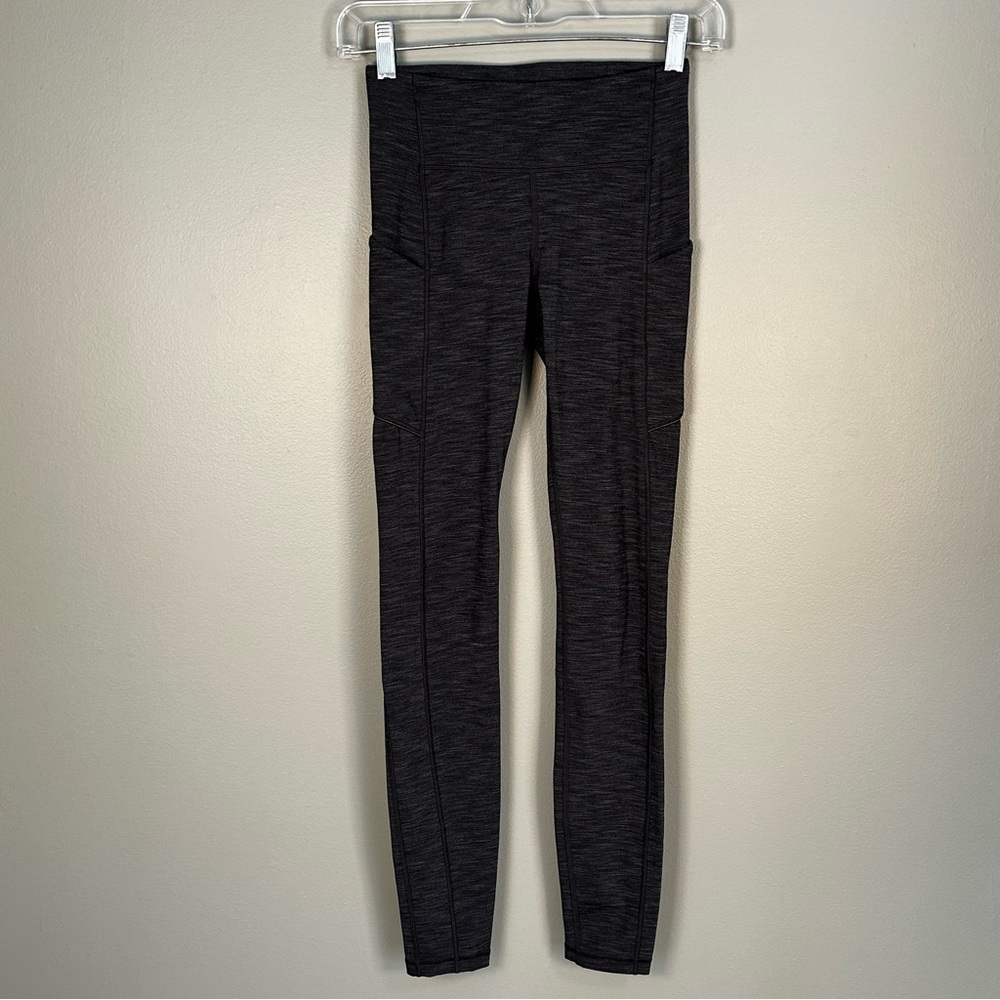 Lululemon speed up tights size 2 brushed grey‎ women’s